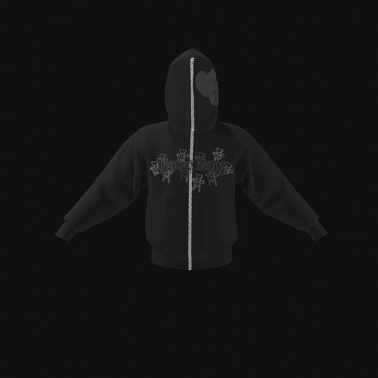 Black Full Zip Hoodie