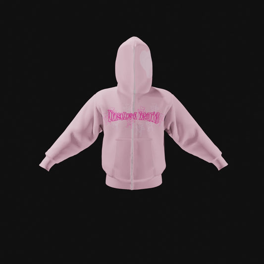 Pink Full Zip Hoodie